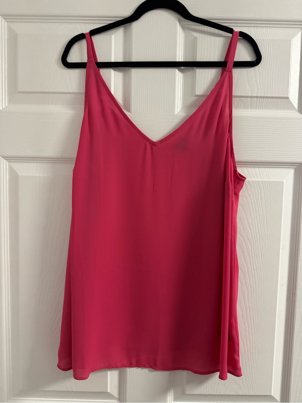 TORRID Hot Pink V-Neck Chiffon Tank Top